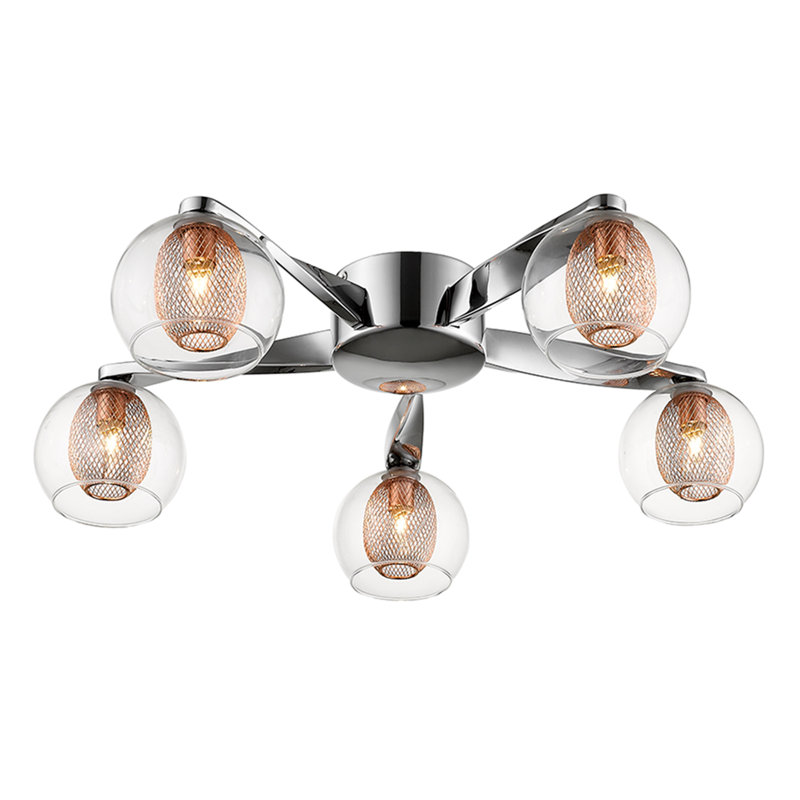 Justus Flush Mount, Copper