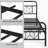 Aylena Vintage Metal Bed Frame with Diamond Pattern Headboard-495075732-503304933