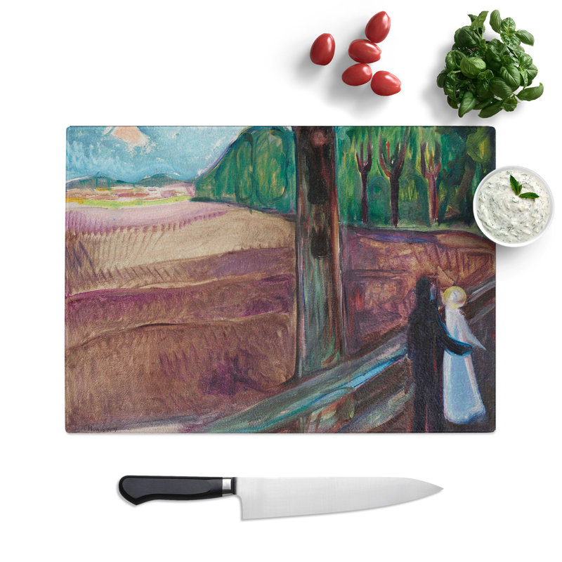 Summer Night by Edvard Munch Chopping Board, 28.5cm W x 39cm L