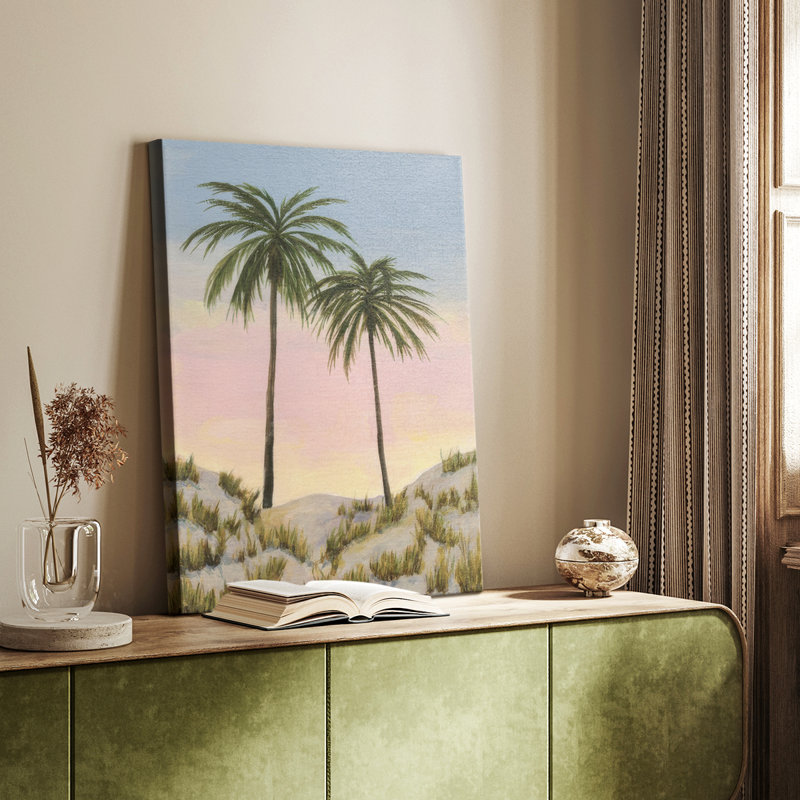 Sunrise Palms I - galerie tendue sur mesure Cavas, H 27 po x l 18 po