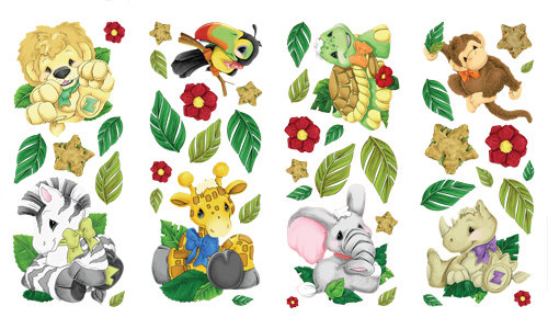 Décalcomanie murale appliqué Zootles