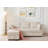 79" Modern Corduroy Sofa With Storage  Ottoman, 3-Seater Couch With 2 Pillows-1720022478