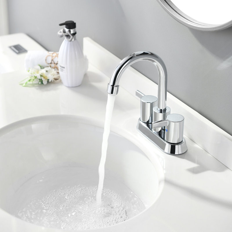 Robinet de salle de bain à entraxe sans plomb Centreset, Chrome