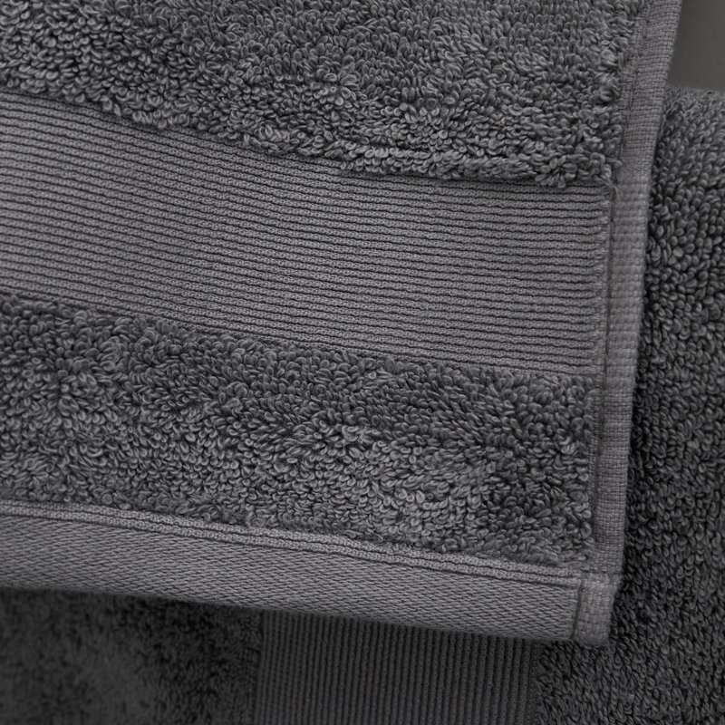 Anti-Bacterial 100% Cotton Bath Towels, Charcoal
