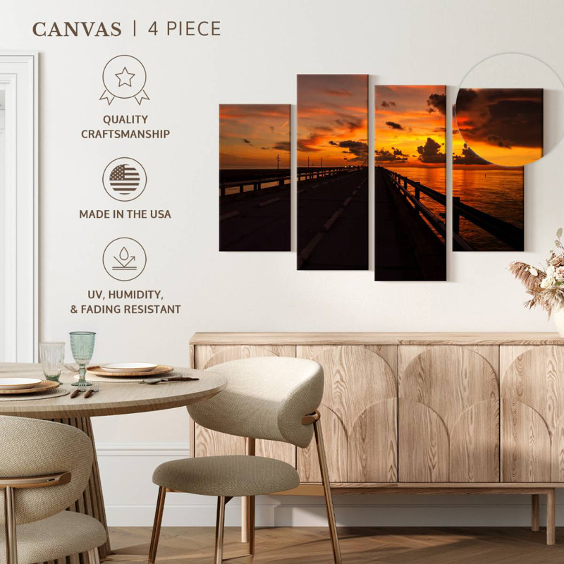 Lilie Sunset At Seven Mile Bridge, 48" H x 75" W
