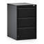 41 po 15 po x 18 po x 18 po Classeur en métal à 3 tiroirs avec serrure et clés, classeur vertical en acier pour bureau
