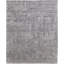 Tapis gris abstrait en viscose tissé à la main-1480559291