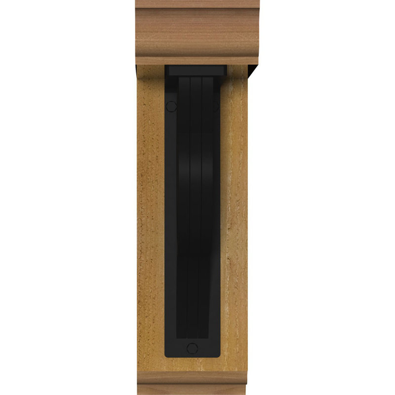 Support à fer triple Austin, H 18 po x P 15 1/2 po, Cèdre rouge de l'Ouest l 3 1/2 po x T 4 po (lisse
