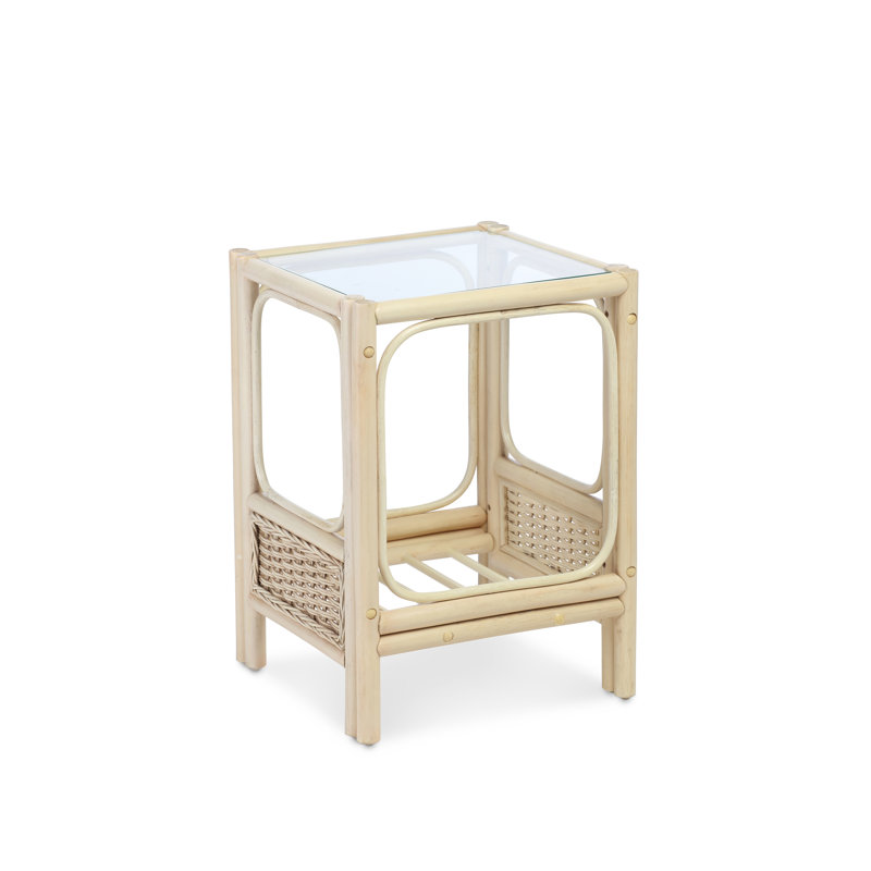 Glass Top End Table