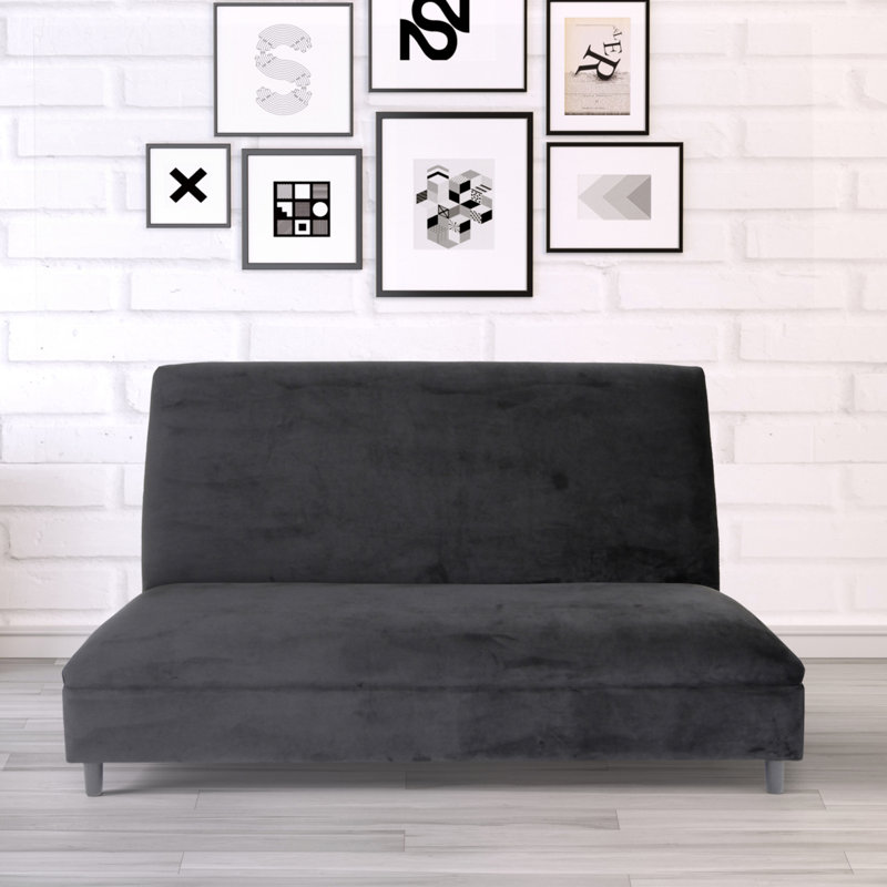 Canapé moderne en velours, assise sans accoudoirs pour restaurant, salon et appartement