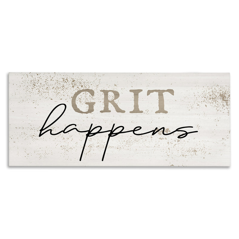«Grit Happens Motivational», art mural sur toile par Daphne Polselli bp-887_CN, H 13 po x l 30 po