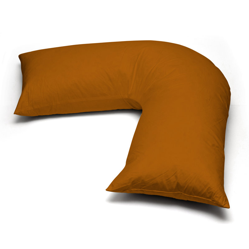 Aaravi Cotton Blend Standard Pillow Case, Orange