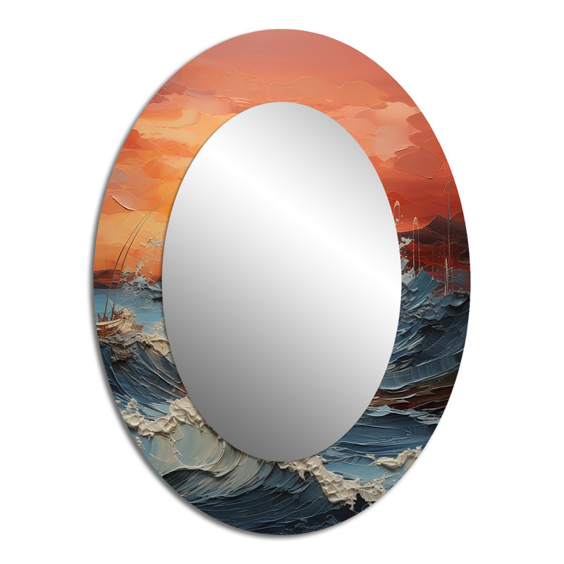 Miroir mural Bold Beach Sunset Scenery III - Coastal, 40 po x 30 po