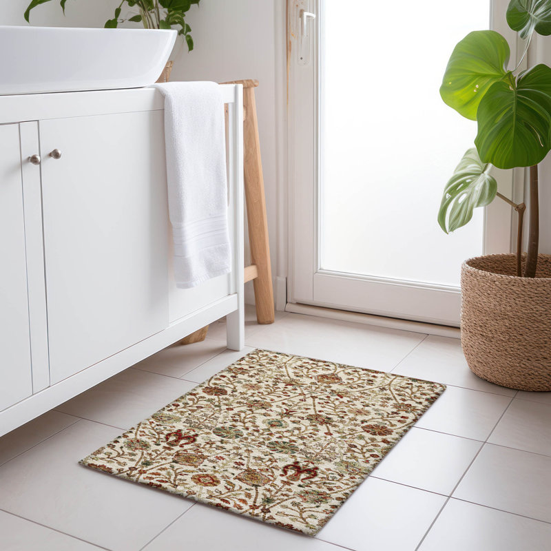 Chayil Area Rug with Non-Slip Backing, Rectangle 1'8" x 2'6"
