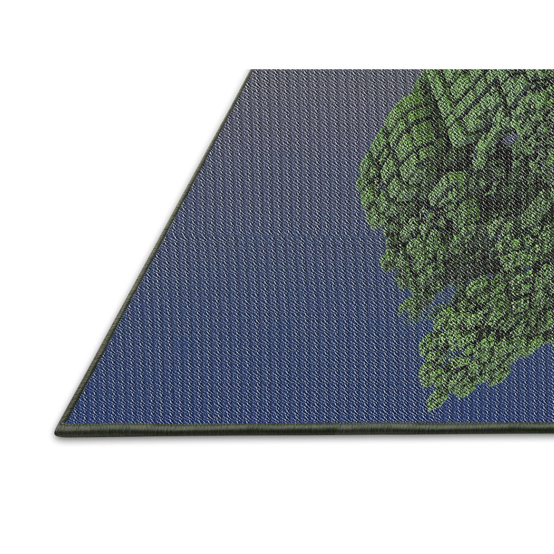 Tapis de zone verte à motif, Rectangle 6 pi x 9 pi