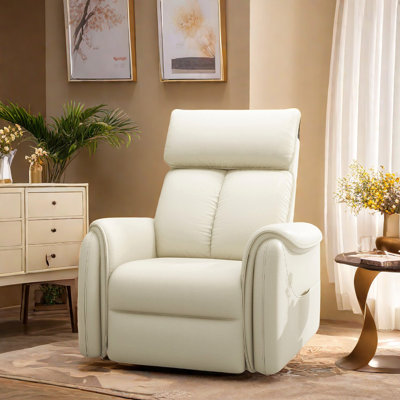 Nolene Faux Leather Swivel Recliner