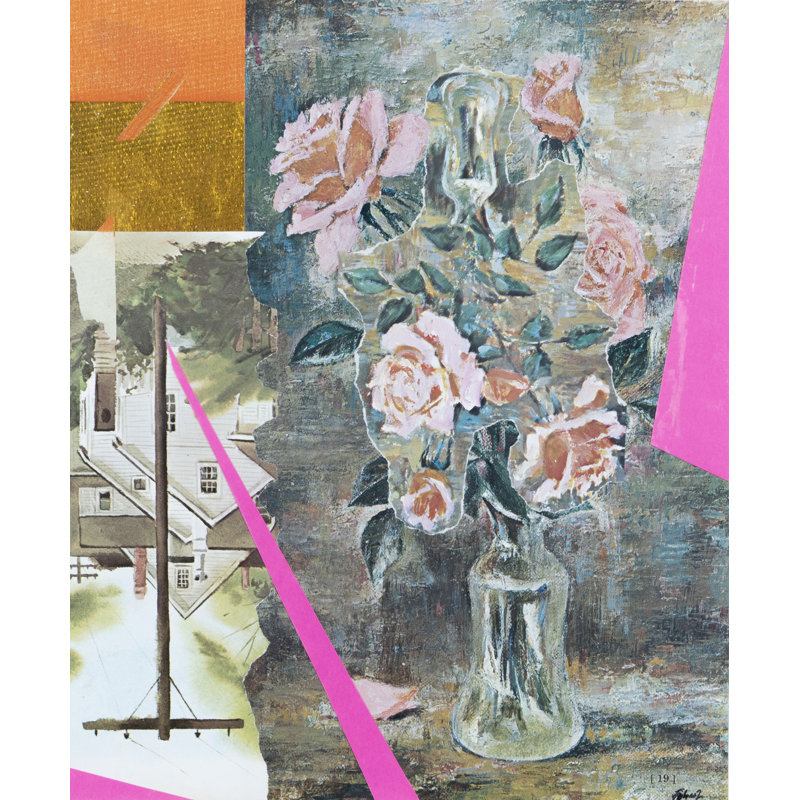 Fleurs à l'envers par Jphono 1, H 25 po x l 19 po, Toile tendue, H 24 po x l 18 po