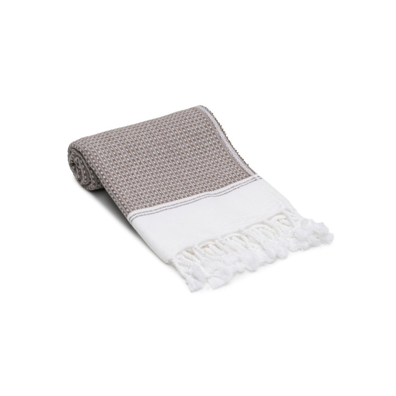 Ensemble de serviettes en coton Pria, Brun taupe