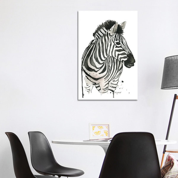 Black, white and neon pink stripes Art Print by Lola