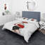 Beautiful And Stylish Girl In Red I - Ensemble de housse de couette moderne - Microfibre de polyester-66399454