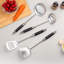 Stainless Steel Wok Utensil Set With Wooden Handles - 4-Piece Kitchen Cooking Tools Including Slotted Turner, Soup Ladle, And Spatula