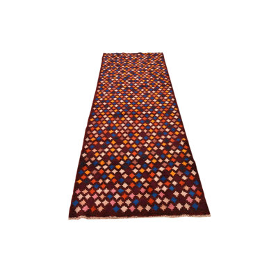10 Ft Runner Powers Burgundy Rug