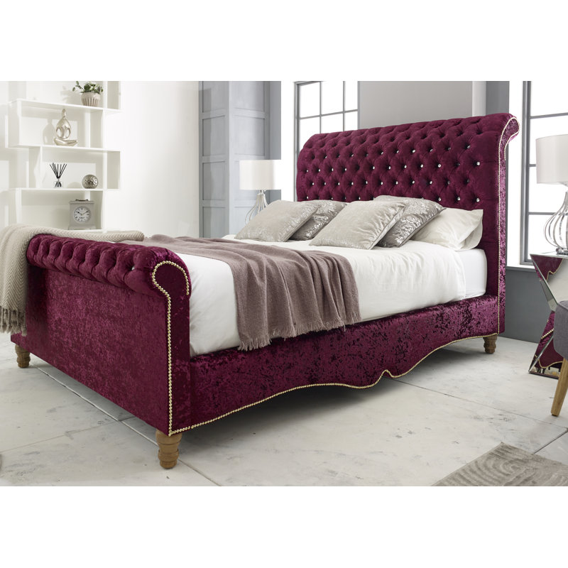Margrett Upholstered Bed, Beige, Single (3')