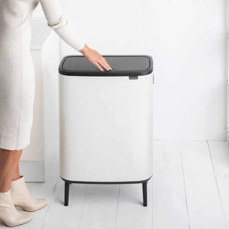 Brabantia Bo Hi 60 Litre Touch Bin, White