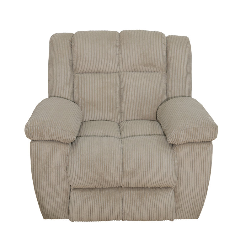 Fauteuil inclinable en velours côtelé beige