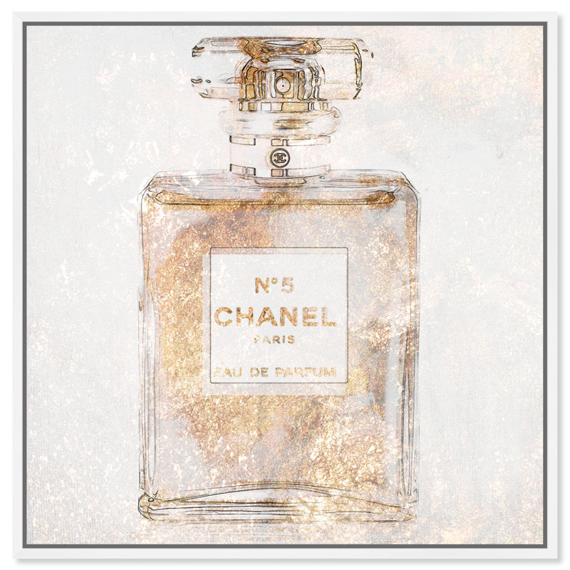 Parfum Glimmer - peinture sur toile, Impression encadrée, H 16 po x l 16 po, Blanc