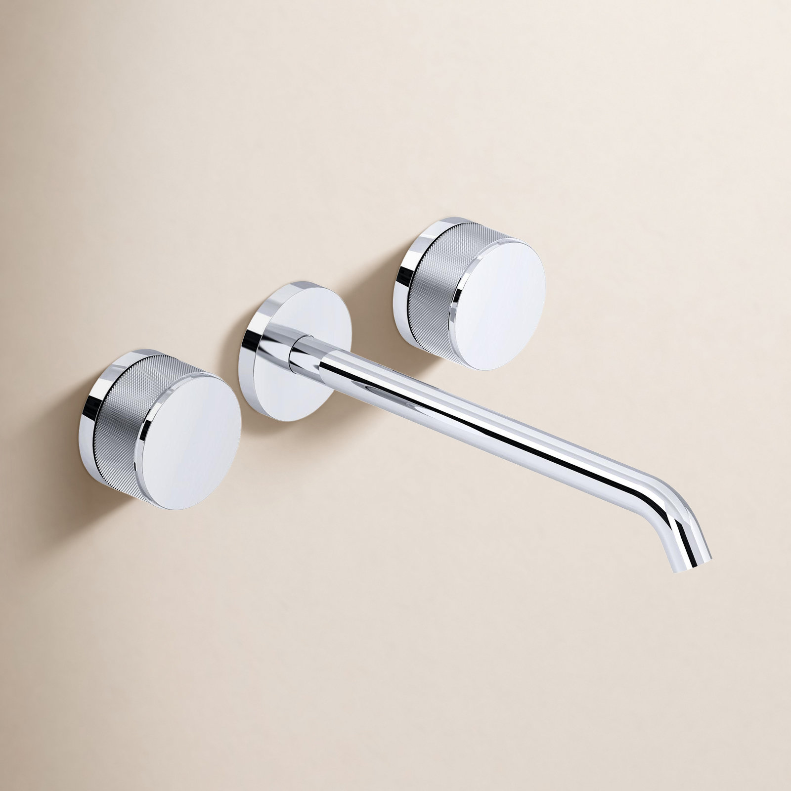 Terrell 2 Handle Wall Roman Tub Faucet, Polished Chrome