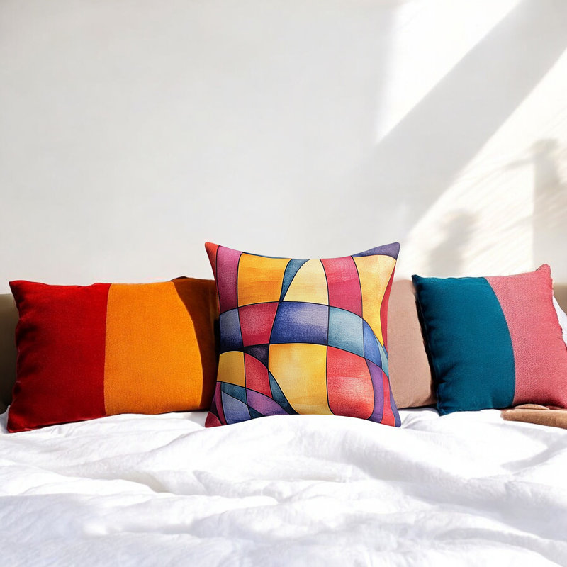 Modern Abstract Geometric Pillow