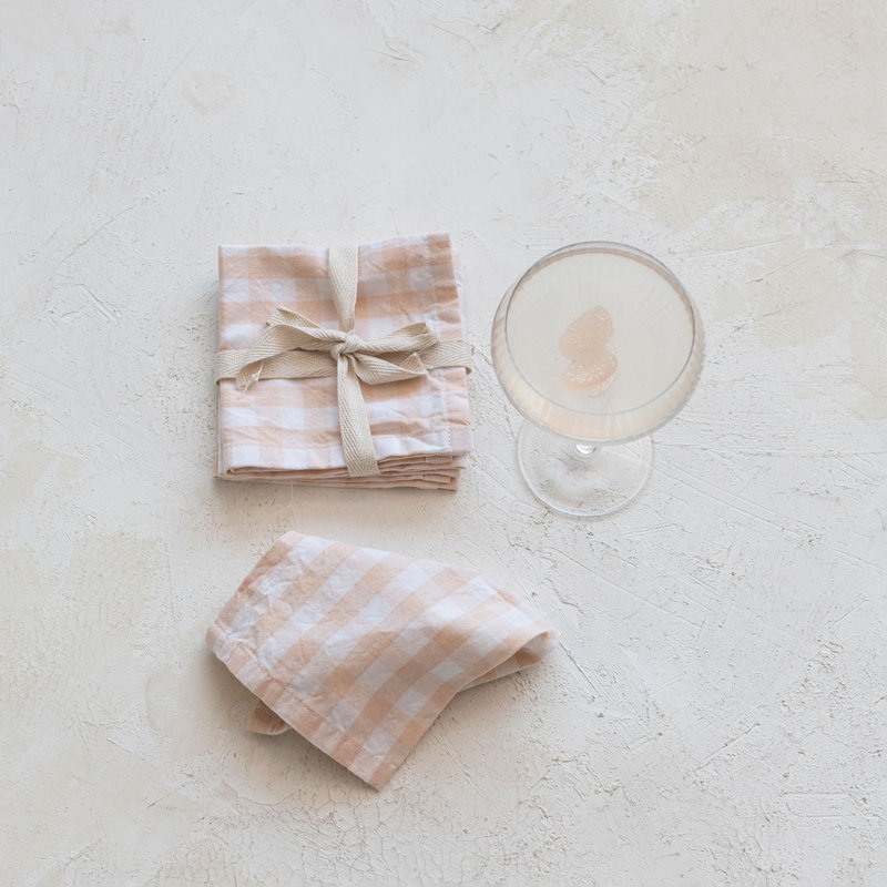Cotton Gingham Square Napkin