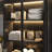 Bathroom Linen Cabinet With Five Shelves And Light And Door-1594057695