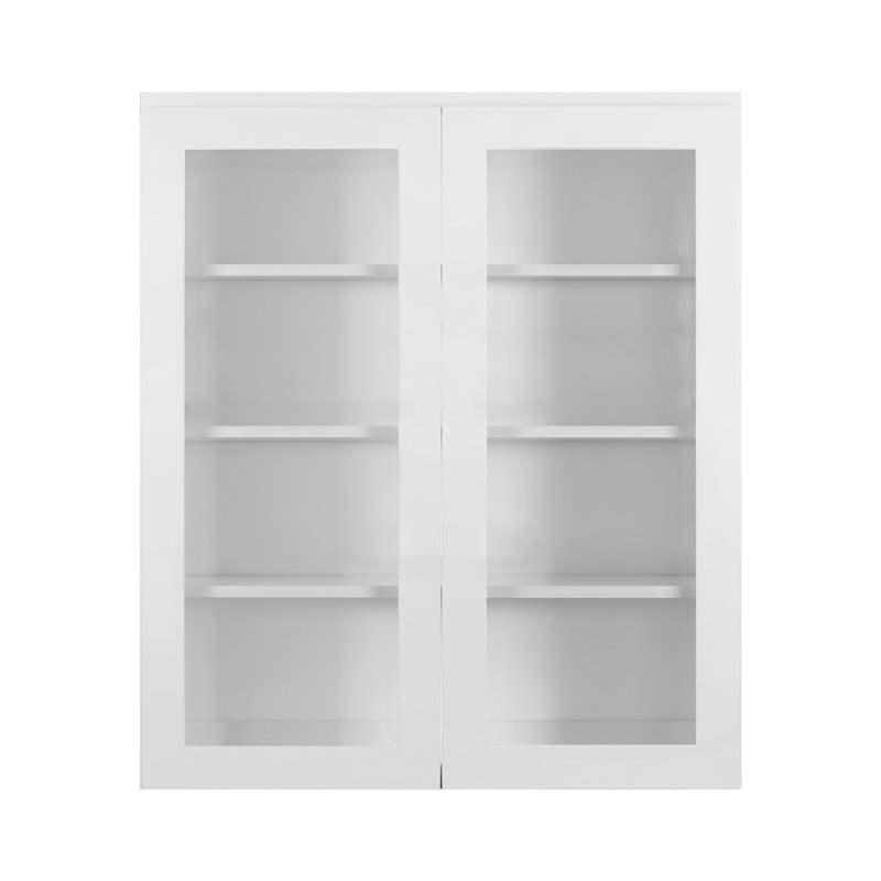 Armoire murale blanche Koville avec porte en contreplaqué