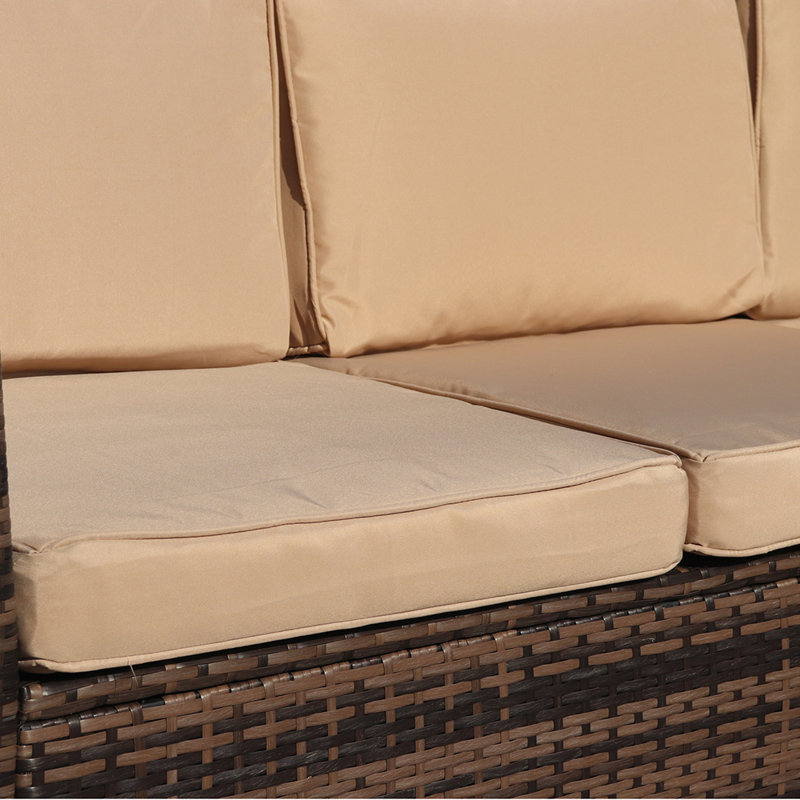 Ensemble de canapés en osier 4 pièces 4 pièces, Beige