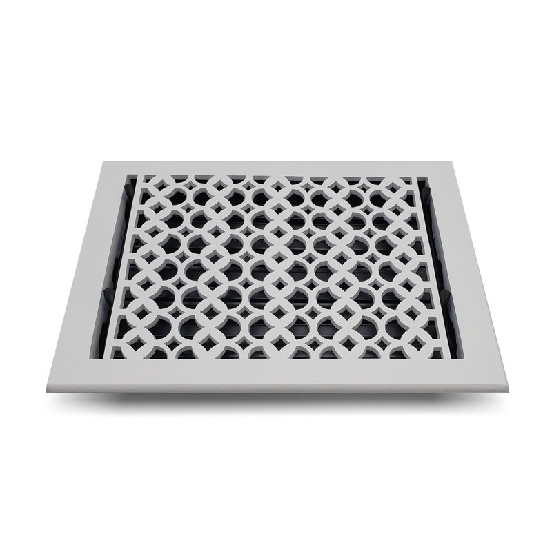 Registre mural en métal, 12" L x 9" W x 2.35" H, Blanc
