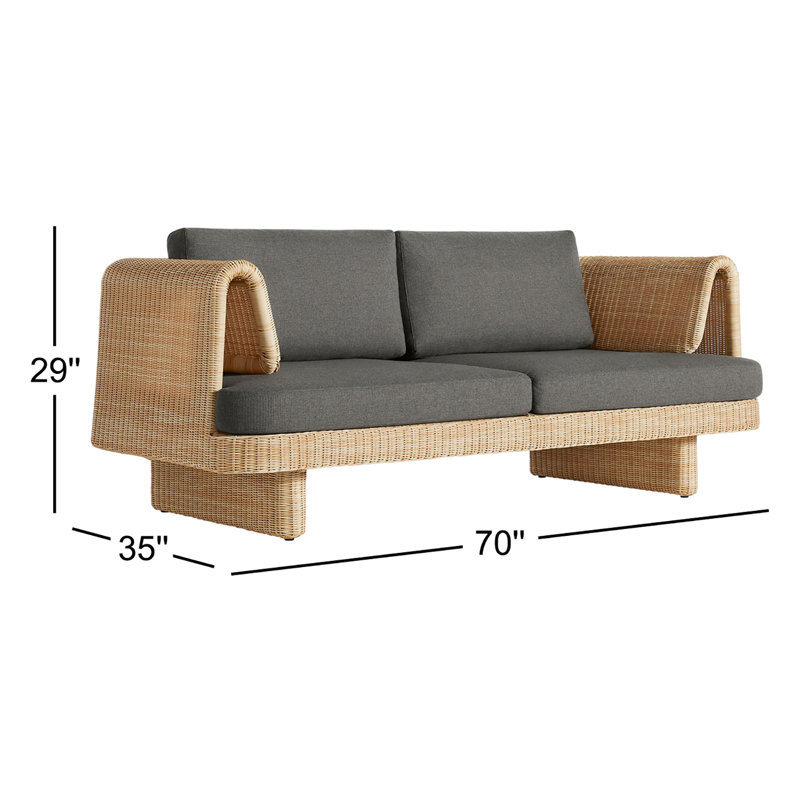 Loophole Outdoor 2 - Seat Loveseat, Gray