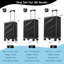 Ensemble de 3 valises en ABS léger et durable avec roues pivotantes, serrure TSA et poignées ergonomiques pour un voyage fluide