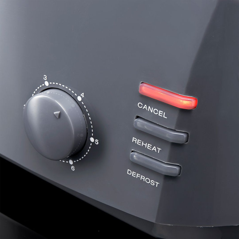 2 Slice Wide Slot Toaster -, Grey