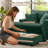 Corduroy Upholstered Sofa Lounge Chair with Removable Storage Ottoman and Pillows-30323371-30853405