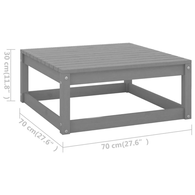 Dyle Solid Wood 5 - Person Seating Group, Grey
