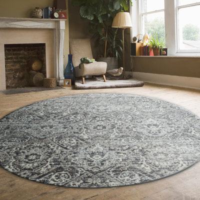 Aidy 1244 Transitional Abstract Grey Area Rug