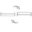 Tablettes flottantes 23 "avec barre avant Rigga
