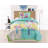 Legacy Decor 2 PC Yellow, Teal Owl Print Childrens Comforter Set, Twin Size