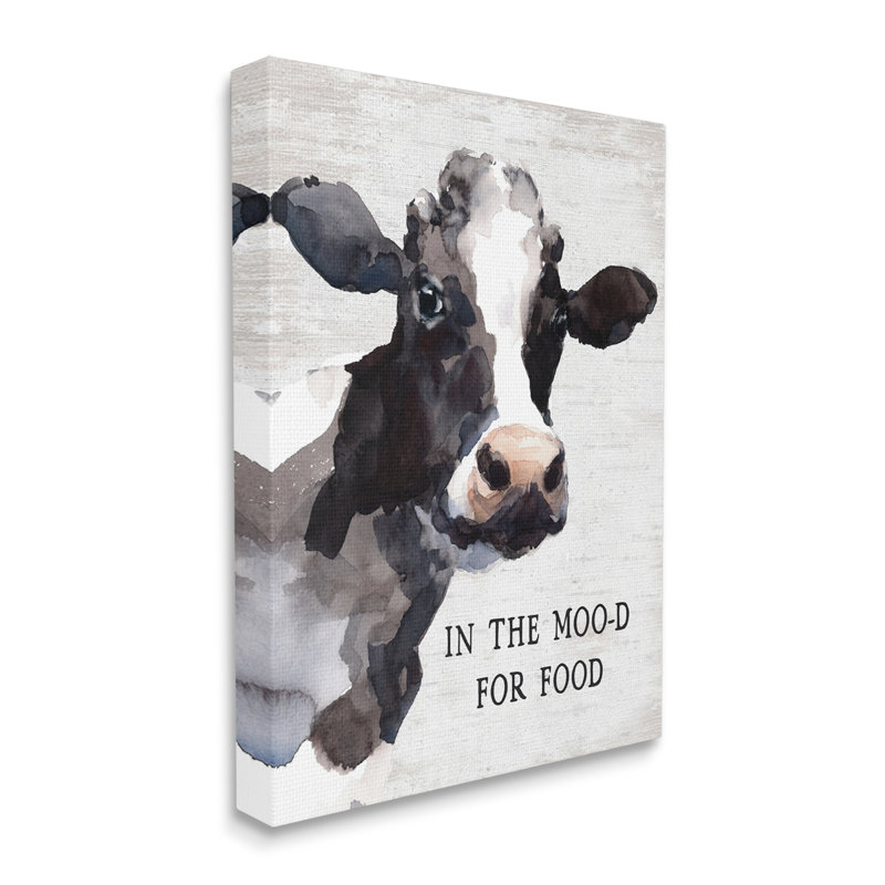 In The Moo-D For Food, Toile tendue, H 48 po x l 36 po x P 1,5 po