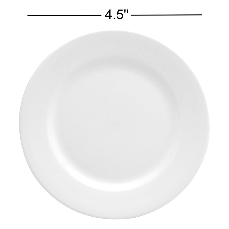 Bright White Ware (Rolled Edge) Plates, by Buffalo