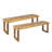 2 Natural Wood Bench - , Construction (2) Natural, Weather- Frame