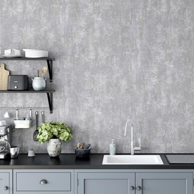 Papier peint texturé Lloyd Stone, Gris clair