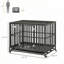 Caisse pour chien robuste avec roues verrouillables, plateau coulissant et plancher anti-pincement pour les grands chiens